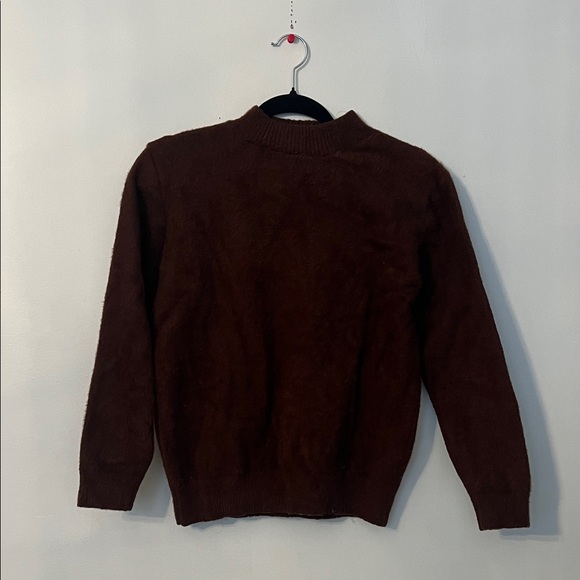 brown acrylic zara sweater jumper - Picture 2 of 5